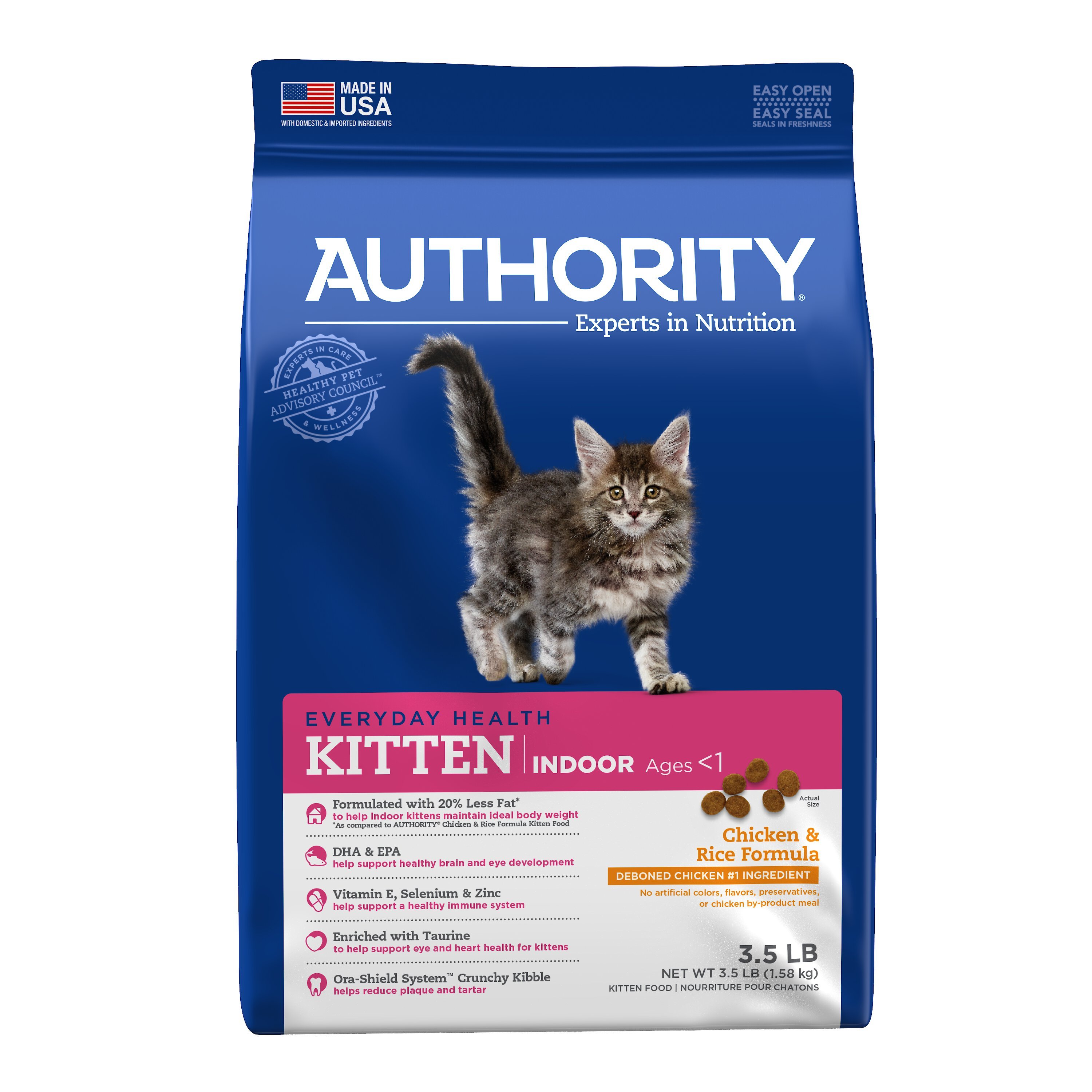 AUTHORITY Indoor Chicken Rice Formula Kitten Dry Cat Food