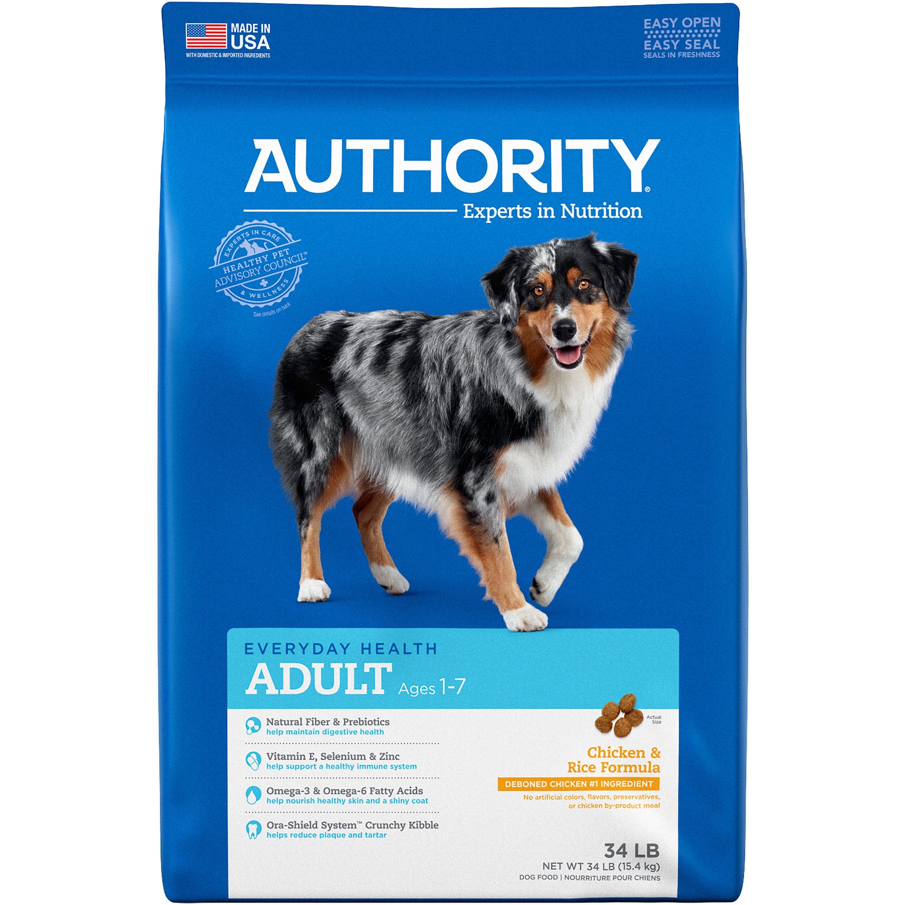 Discontinued AUTHORITY Chicken Rice Formula Adult Dry Dog Food 34 lb bag Chewy