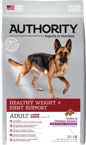 Authority dog food ingredients sale