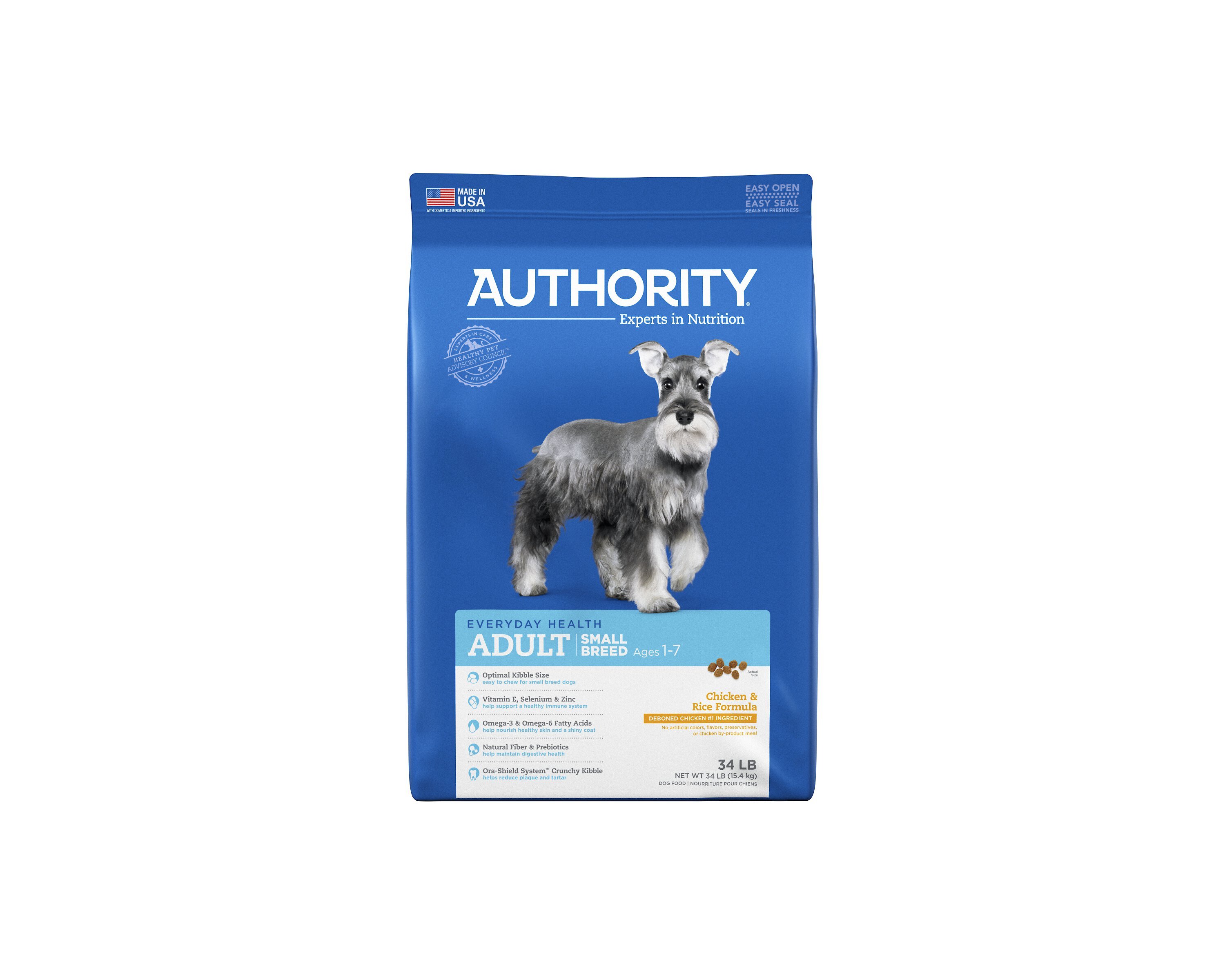 AUTHORITY Chicken Rice Formula Small Breed Adult Dry Dog Food