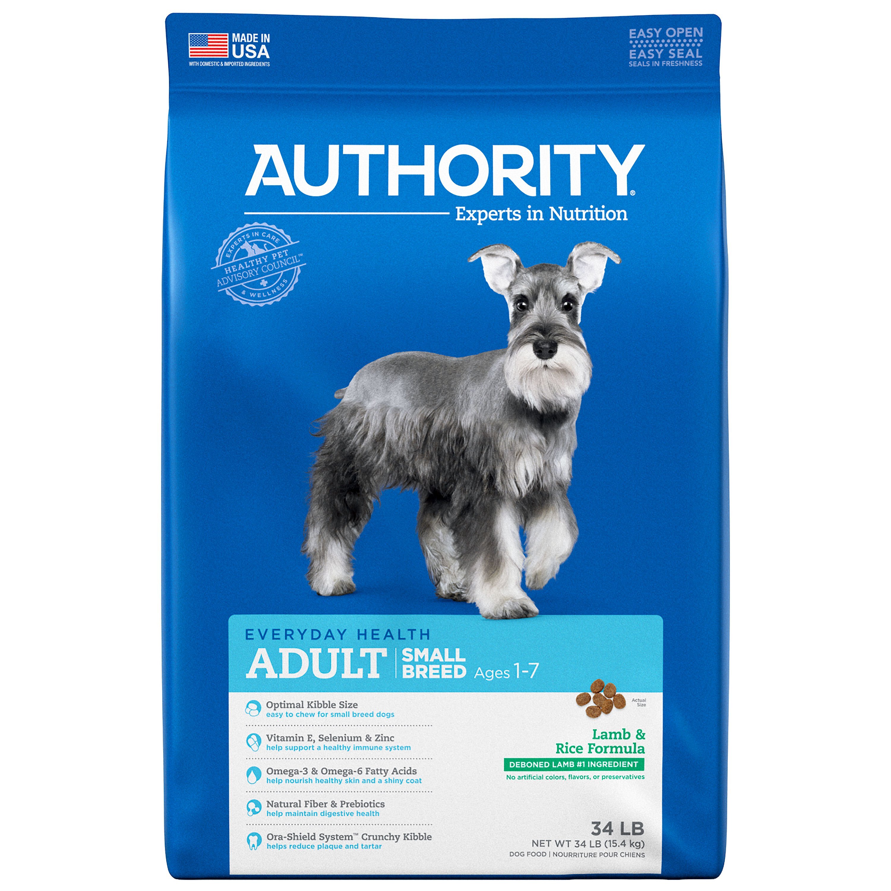 AUTHORITY Lamb Rice Formula Small Breed Adult Dry Dog Food