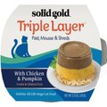 Solid Gold Triple Layer Mousse & Shreds with Real Chicken & Pumpkin Wet Cat Food, 2.75-oz, case of 6