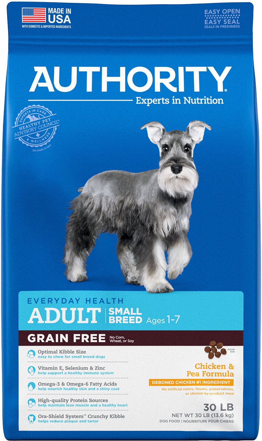 is authority dog food grain free