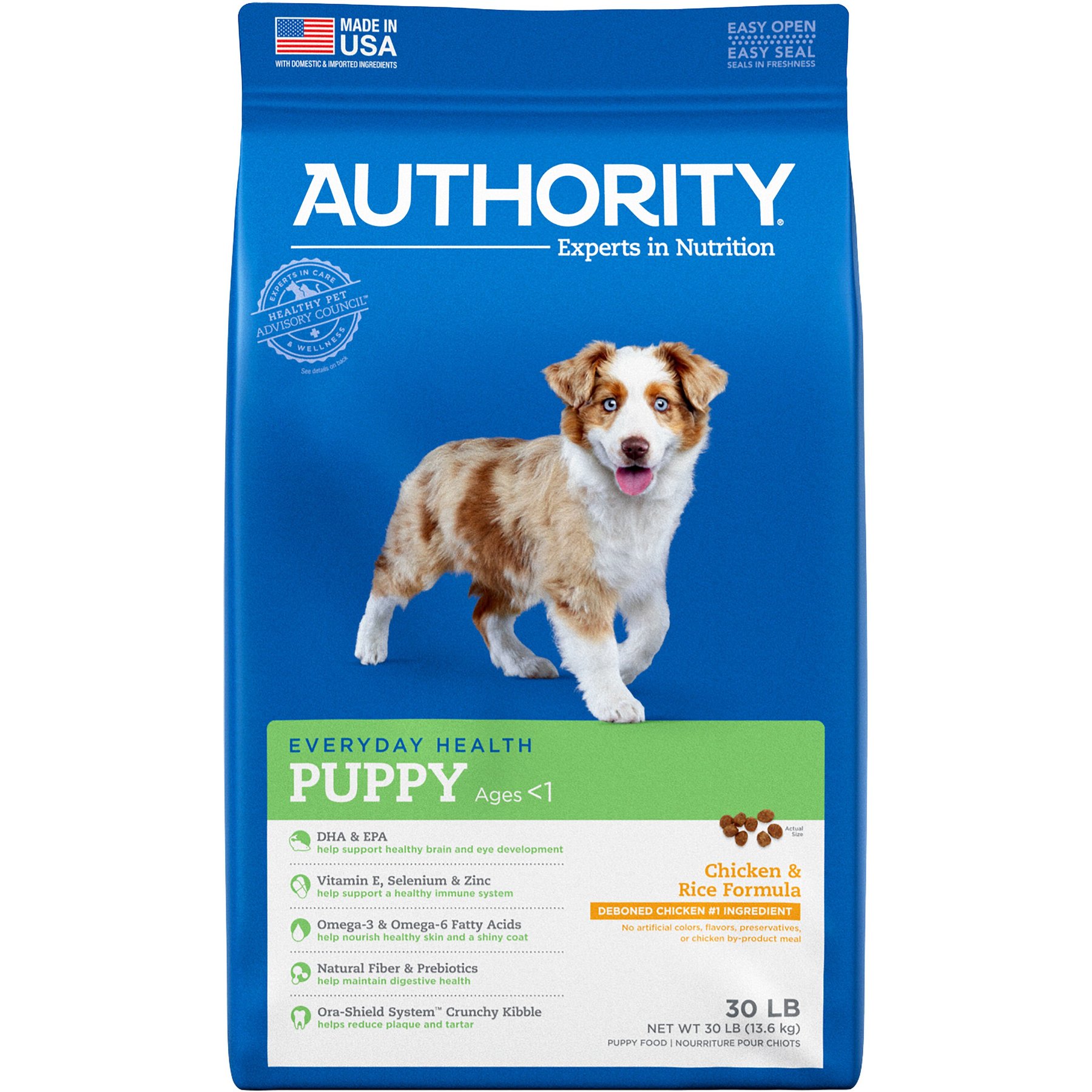 Authority dog shop food serving size