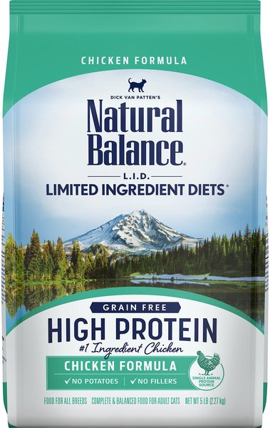 Natural Balance L.I.D. Limited Ingredient Diets High Protein Chicken Formula Dry Cat Food, 5-lb bag slide 1 of 8