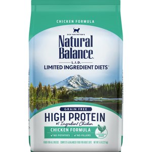 Natural Balance L.I.D. Limited Ingredient Diets High Protein Chicken Formula Dry Cat Food, 5-lb bag