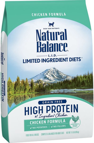 Natural Balance L.I.D. Limited Ingredient Diets High Protein Chicken Formula Dry Cat Food, 11-lb bag slide 1 of 8