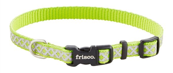 Frisco Patterned Polyester Reflective Dog Collar, Diamond Tile, X-Small: 8 to 12-in neck, 3/8-in wide slide 1 of 7