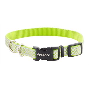 Frisco Patterned Polyester Reflective Dog Collar, Diamond Tile, S: 10 to 14-in neck, 5/8-in W