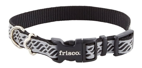 Frisco Patterned Polyester Reflective Dog Collar, Wavy Lines, S: 10 to 14-in neck, 5/8-in W slide 1 of 7