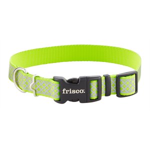 Frisco Patterned Polyester Reflective Dog Collar, Diamond Tile, Medium: 14 to 20-in neck, 1-in wide