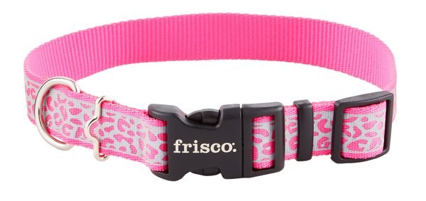 Frisco Patterned Polyester Reflective Dog Collar, Animal Print, Large: 18 to 26-in neck, 1-in wide slide 1 of 7