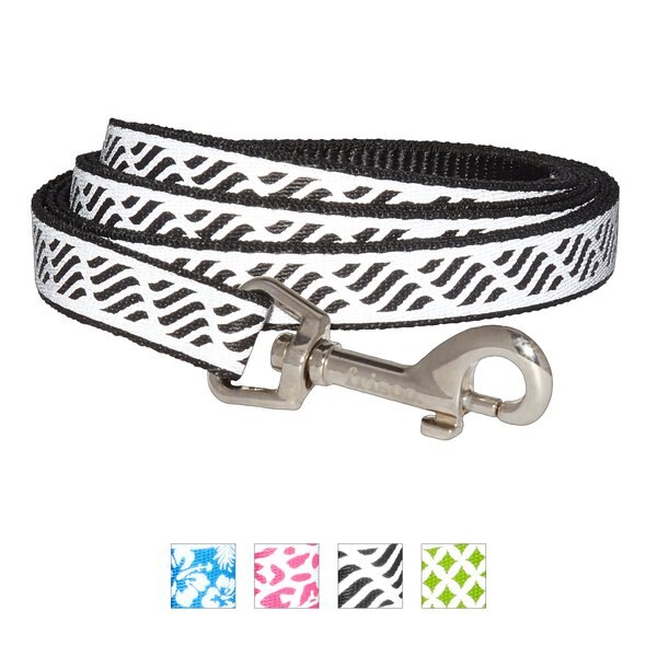 Frisco Patterned Nylon Reflective Dog Leash, Wavy Lines, Small: 6-ft long, 5/8-in wide slide 1 of 7