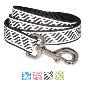 Frisco Patterned Nylon Reflective Dog Leash, Wavy Lines, Large: 6-ft long, 1-in wide