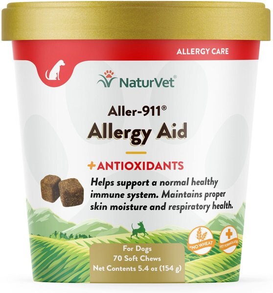 NaturVet Aller-911 Plus Antioxidants Soft Chews Allergy Supplement for Dogs, 70 count slide 1 of 5