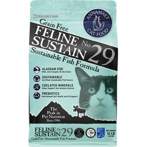Annamaet Grain-Free Feline Sustain No. 29 Fish Formula Dry Cat Food, 12-lb bag