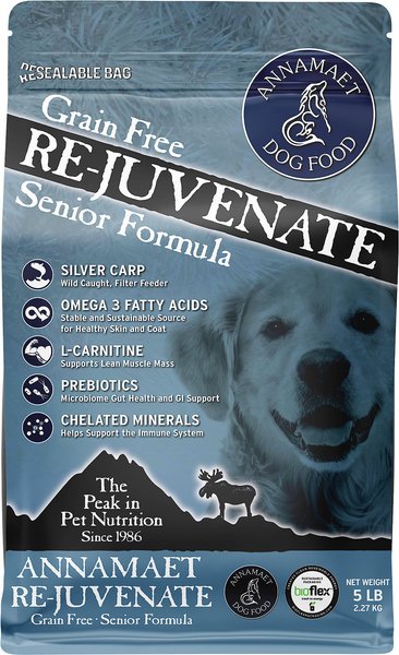 Annamaet Grain-Free Re-juvenate Senior Formula Dry Dog Food, 5-lb bag slide 1 of 6