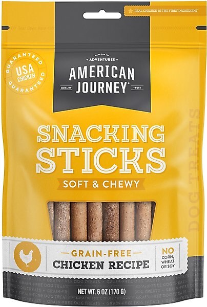 American Journey Chicken Recipe Grain-Free Soft & Chewy Snacking Sticks Dog Treats, 6-oz bag slide 1 of 9