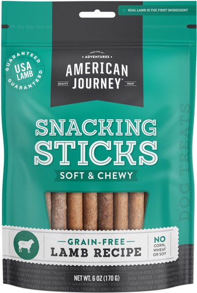 American Journey Lamb Recipe Grain-Free Soft & Chewy Snacking Sticks Dog Treats, 6-oz bag slide 1 of 9