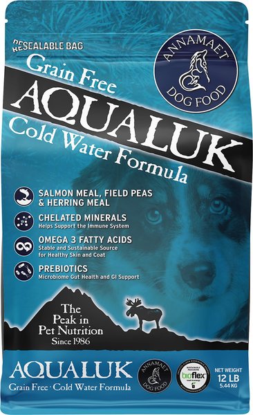 Annamaet Grain-Free Aqualuk Cold Water Formula Dry Dog Food, 12-lb bag slide 1 of 6