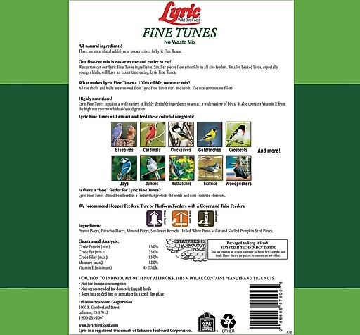 Lyric Fine Tunes No Waste Mix Wild Bird Food, 5-lb bag