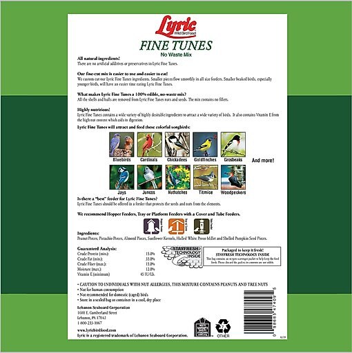 Lyric Fine Tunes No Waste Mix Wild Bird Food, 15-lb bag