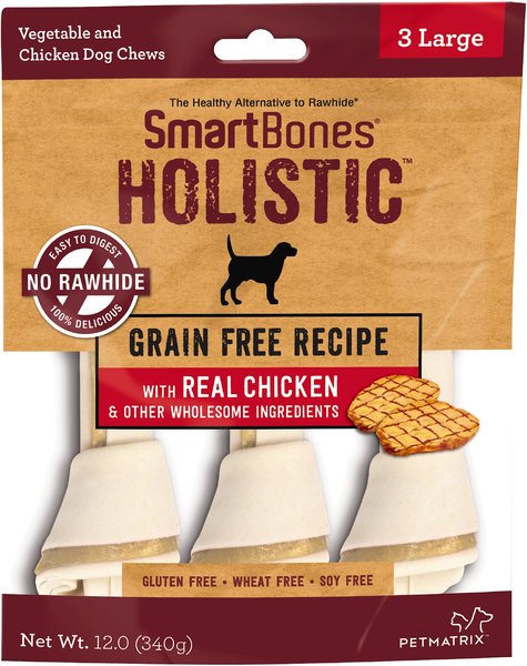 SmartBones Holistic Large Chicken Bones Grain-Free Dog Treats, 3 count slide 1 of 3