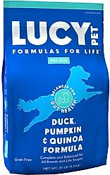 Lucy Pet Products Formulas for Life Grain-Free Duck, Pumpkin & Quinoa Formula Dry Dog Food, 25-lb bag