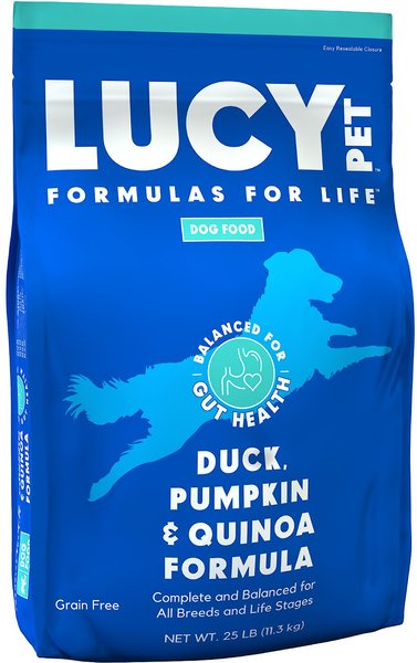 Lucy Pet Products Formulas for Life Grain-Free Duck, Pumpkin & Quinoa Formula Dry Dog Food, 25-lb bag slide 1 of 9