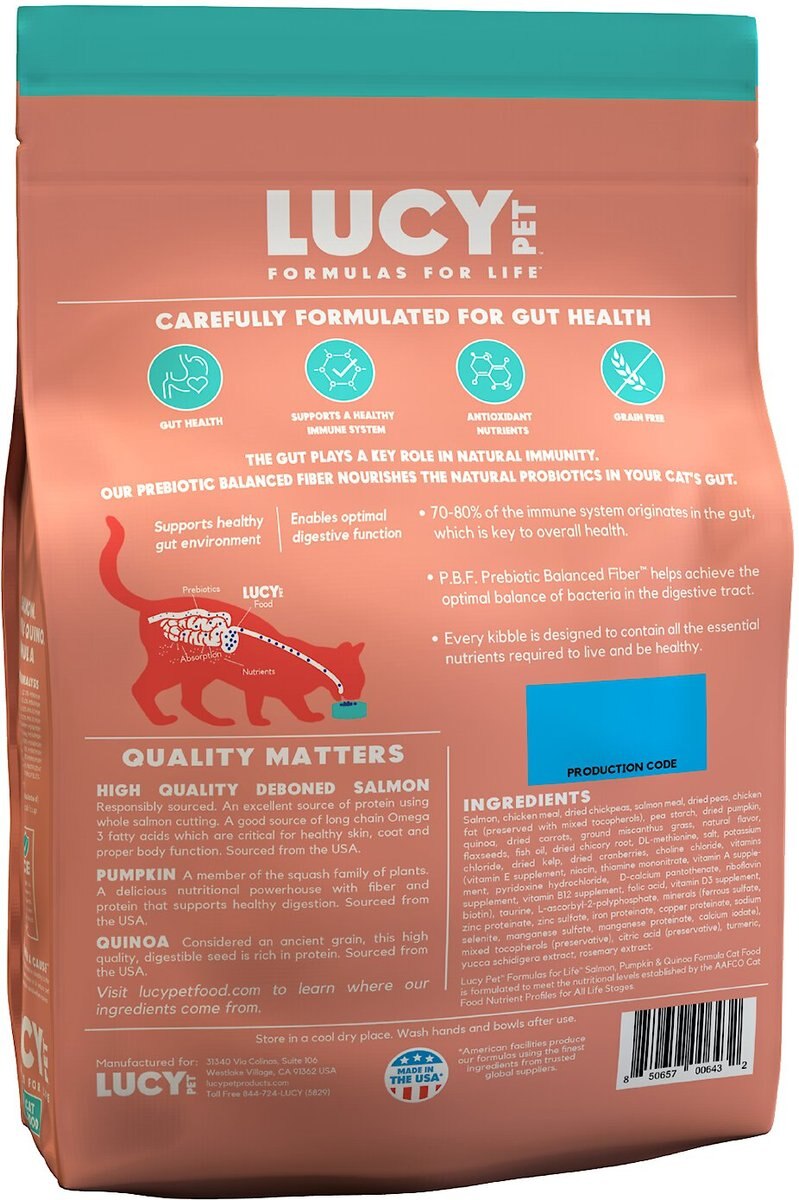 LUCY PET PRODUCTS formulas for Life Salmon, Pumpkin & Quinoa formula