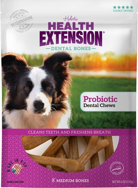 Health Extension  Probiotic Yogurt Medium Dental Dog Treats, 8 count slide 1 of 9