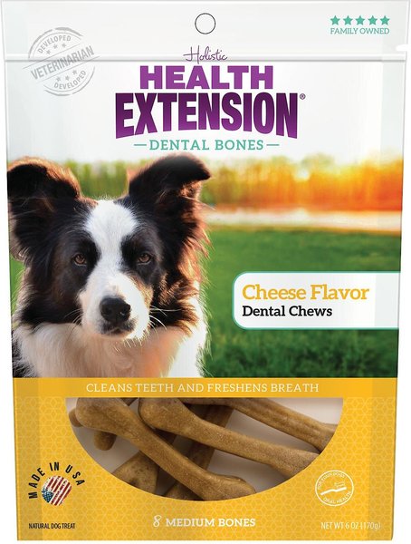 Health Extension Dental Bones Cheese Flavor Dog Treat Health Extension Dental Bones Cheese Flavor Dog Treat