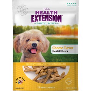 Health Extension Cheese Flavored Small Dental Dog Treats, 14 count
