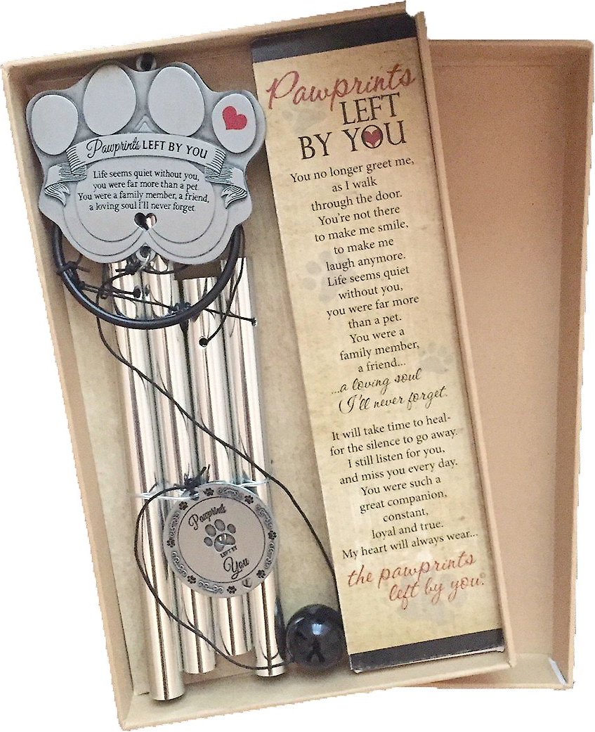 Pet Memorial Wind Chime 19“ with Photo Frame Gift Box Sympathy Poem — Pet  Memory Shop