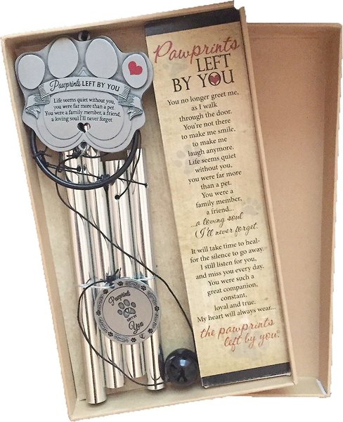 Pawprints Left by You Pet Memorial Windchime, 18-inch slide 1 of 7