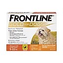 Frontline Gold for Dogs Flea & Tick Treatment (Small Dog, 5-22 lbs) 3 Doses (Orange Box)
