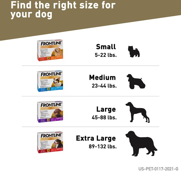 Frontline Gold for Dogs Flea & Tick Treatment (Large Dog, 45-88 lbs.)
