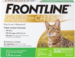 Frontline Gold for Cats Flea & Tick Treatment (Cats over 1.5 lbs.) 3 Doses  slide 1 of 6