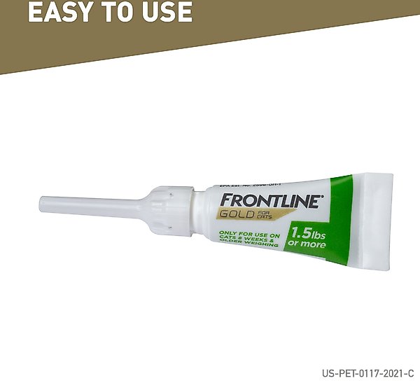Show full view: Frontline Gold for Cats Flea & Tick Treatment (Cats over 1.5 lbs.) 3 Doses  slide 4 of 10