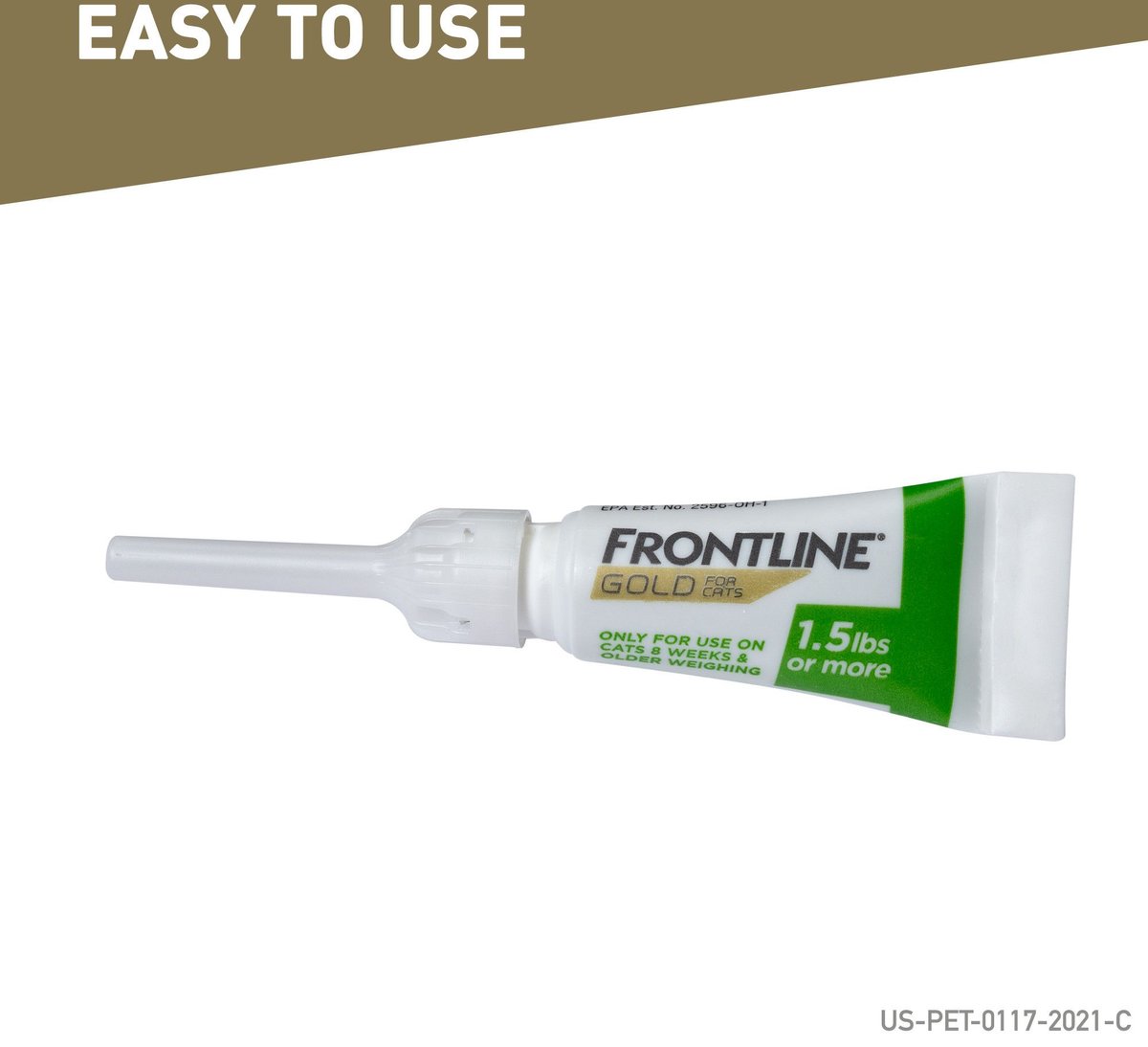 FRONTLINE GOLD for Cats Flea Tick Treatment Cats over 1.5 lbs