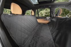 Plush Paws Products Seat Cover for Compact Cars, Black, Small