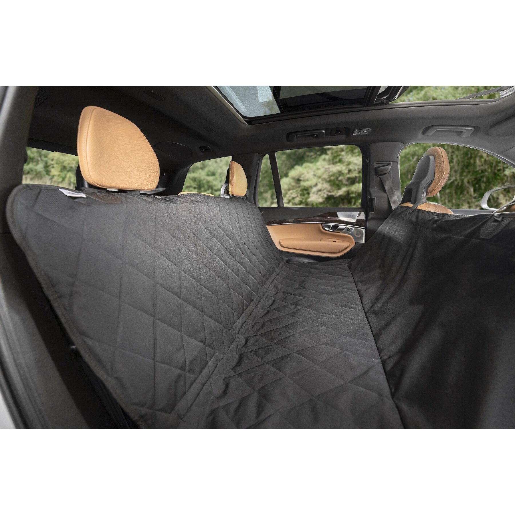 NEW! Shearling Back Seat Protector with Headrest-Natural