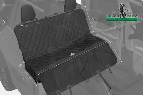 Show full view: Plush Paws Products Seat Cover for Compact Cars, Black, Small slide 10 of 11