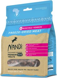 Nandi Bushveld Venison Freeze-Dried Dog Treats, 2-oz bag