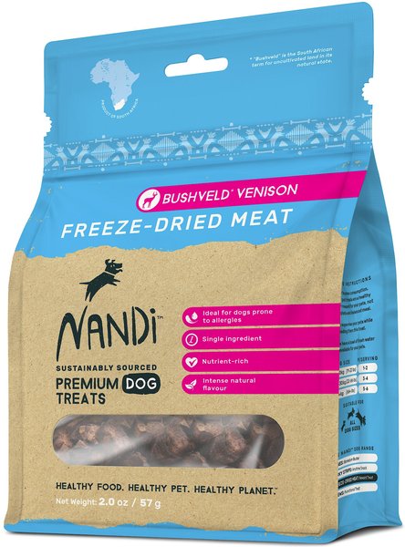 Nandi Bushveld Venison Grain-Free Jerky Strips Dog Treats