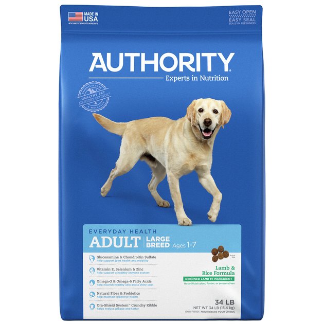 authority large breed dog food 34 lbs