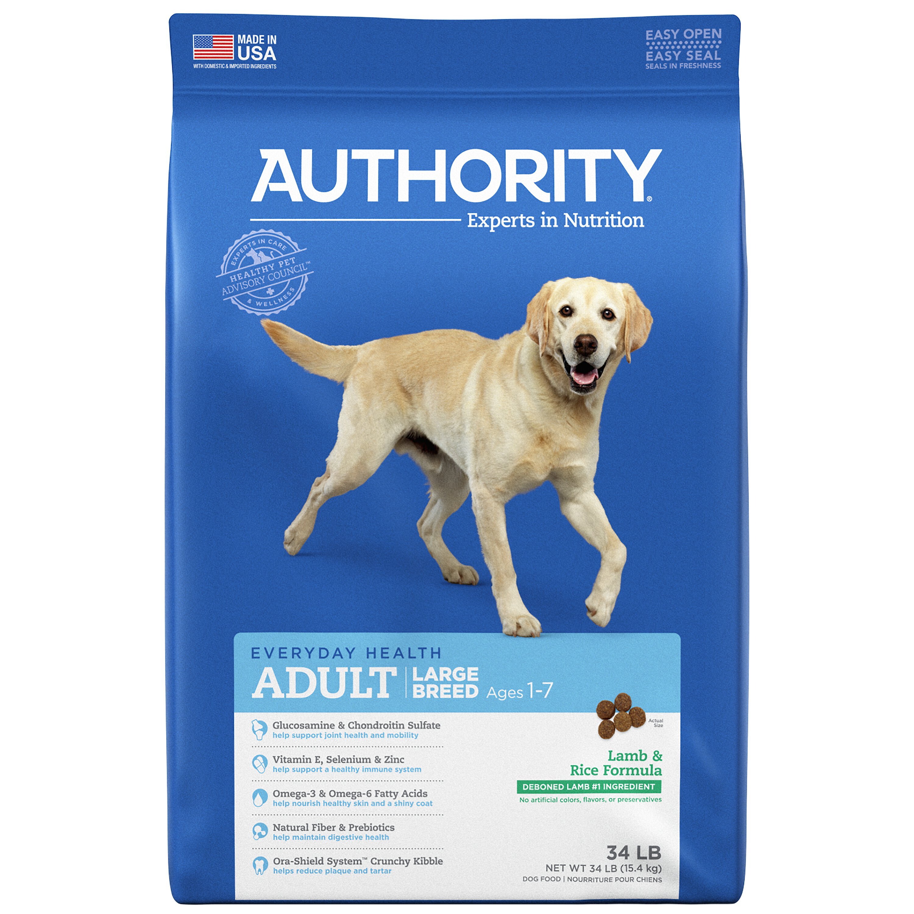 AUTHORITY Lamb Rice Formula Large Breed Adult Dry Dog Food reviews Chewy