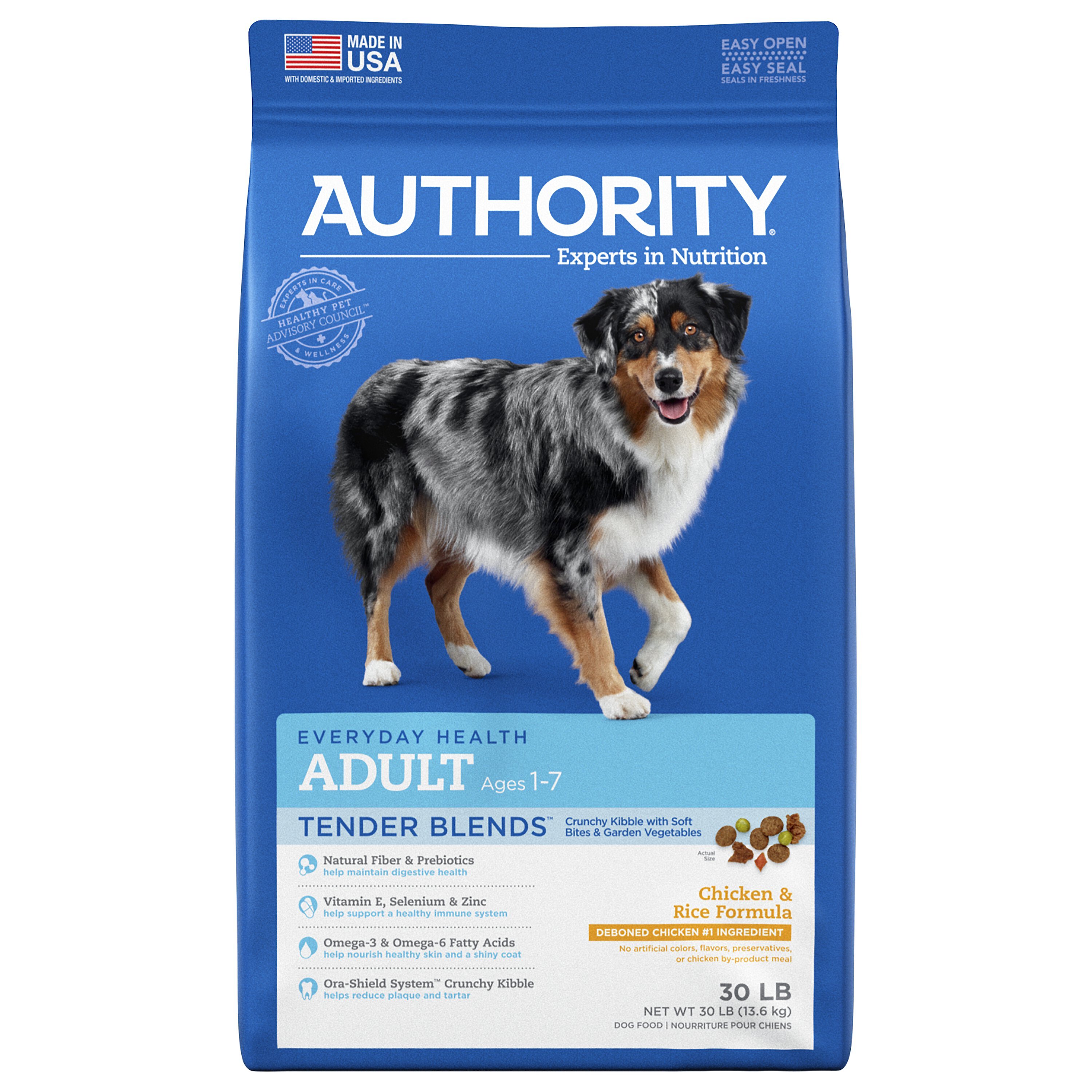 AUTHORITY Tender Blends Chicken Rice Formula Adult Dry Dog Food reviews Chewy