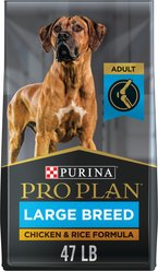 Purina Pro Plan Adult Large Breed Chicken & Rice Formula Dry Dog Food, 47-lb bag
