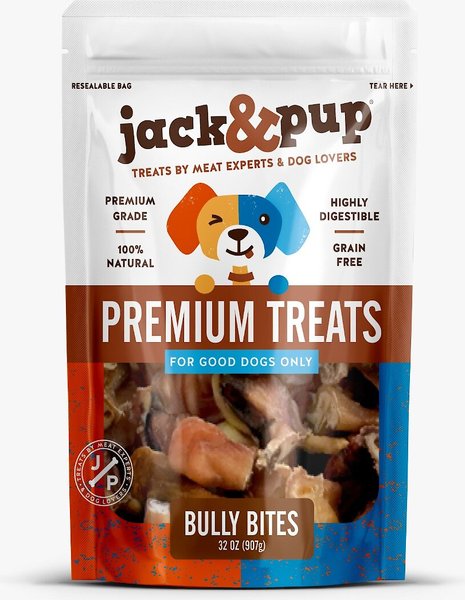 Jack & Pup Bully Bites Dog Treats, 2-lb bag slide 1 of 6